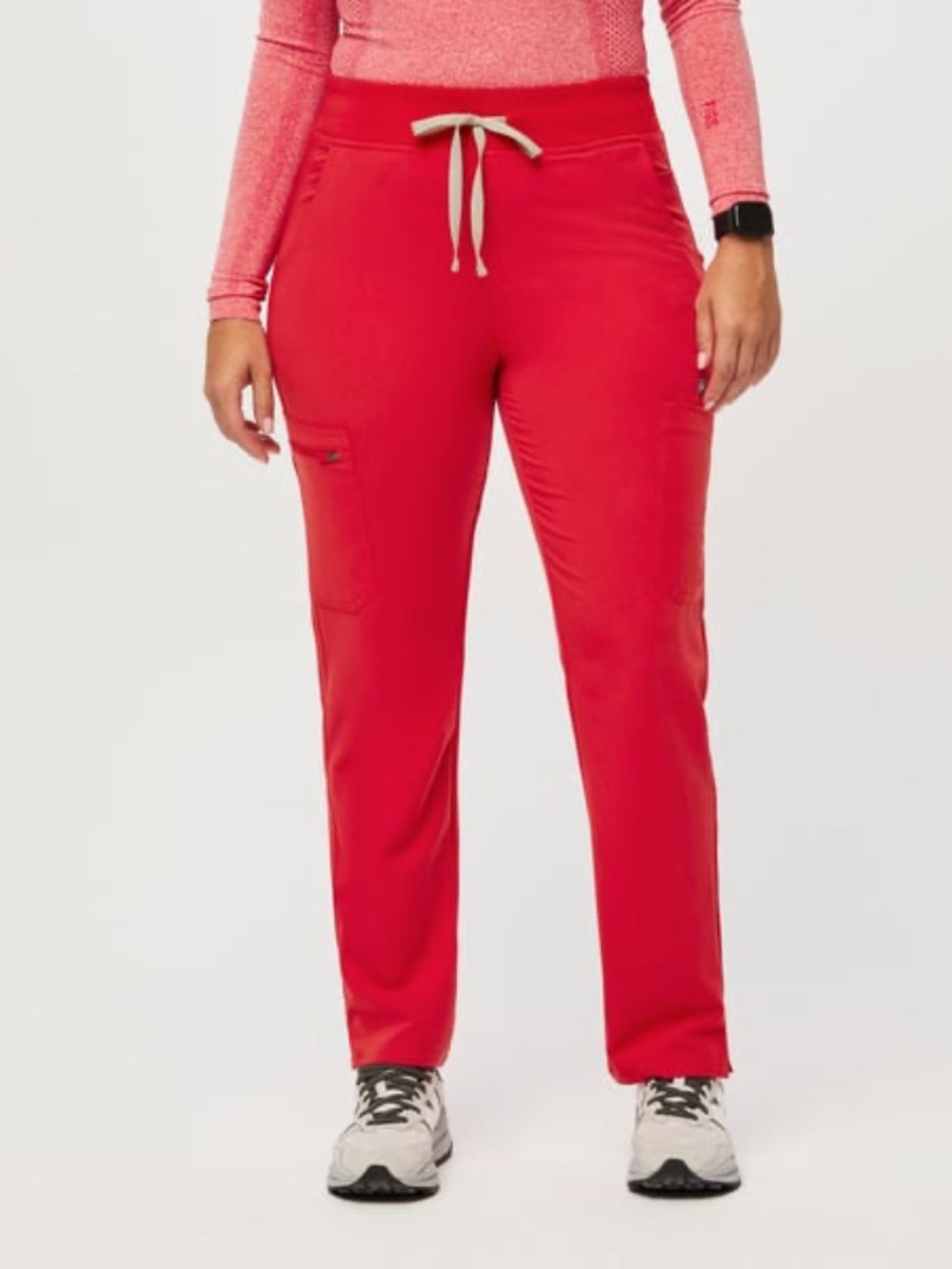 FIGS Neon Red Zola Skinny Scrub Pants XL Petite NWT